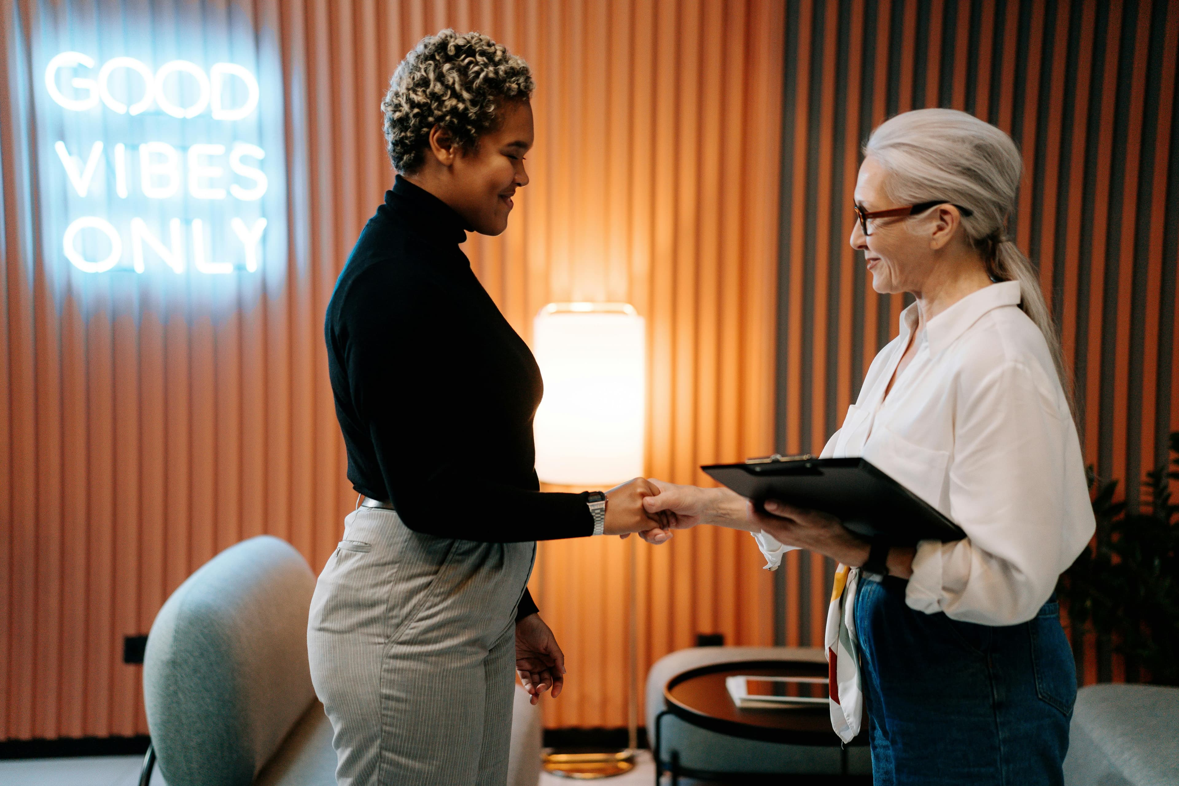 Professional handshake representing successful business partnership